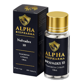 Nolvadex van Alpha BioPharma voorkant links